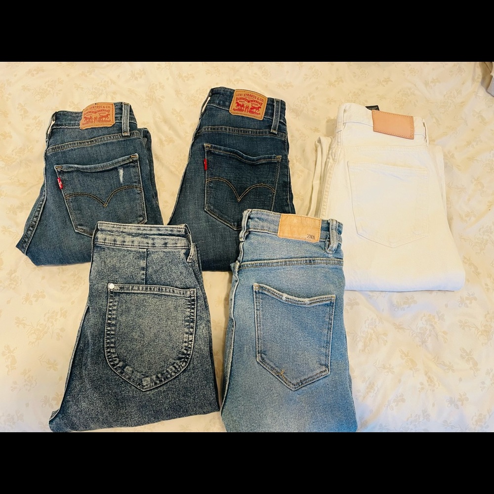 Bundles of jeans